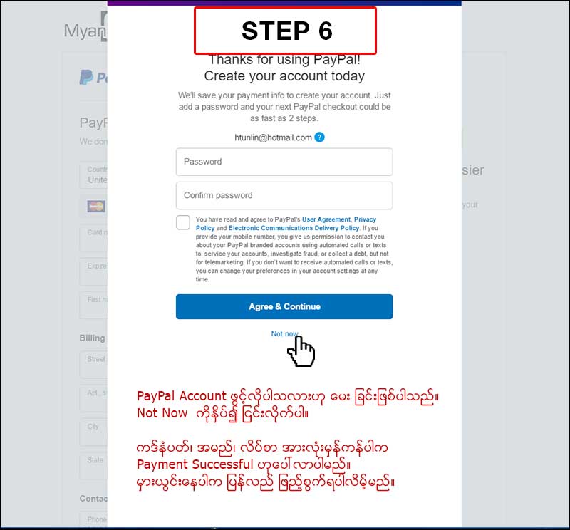 PayPal Payment Step 6